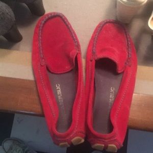 Red Driving moccasins